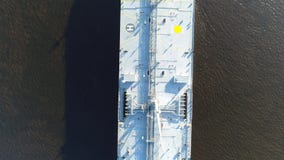 Flyg- sikt av oljetanker Delaware River Philadelphia Flyg- sikt av oljetanker Delaware River Philadelphia