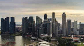Flyg- sikt av området för central affär, Singapore arkivfoton Flyg- sikt av området för central affär, Singapore arkivfoton