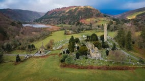flyg- sikt Glendalough Wicklow ireland flyg- sikt Glendalough Wicklow ireland
