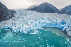 Flygbild av Alaska Tracy Arm royaltyfri fotografi Flygbild av Alaska Tracy Arm royaltyfri fotografi