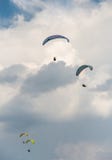 Hang gliders,black sea coast,Burgas, Bulgaria royalty free stock image Hang gliders,black sea coast,Burgas, Bulgaria royalty free stock image