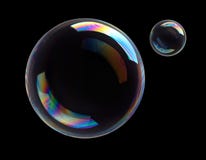 Soap bubbles against a black backdrop - 3D illustration vector illustration Soap bubbles against a black backdrop - 3D illustration vector illustration