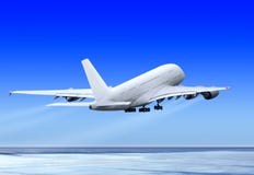 Flying Up Plane Stock Photo Flying Up Plane Stock Photo