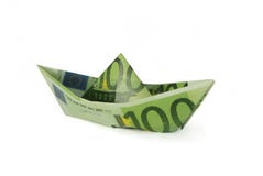 Folded Money Boat Stock Images Folded Money Boat Stock Images