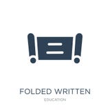 folded written paper icon in trendy design style. folded written paper icon isolated on white background. folded written paper royalty free illustration folded written paper icon in trendy design style. folded written paper icon isolated on white background. folded written paper royalty free illustration