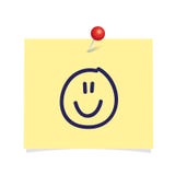 Folha do papel do escritório com a cara feliz do smiley bonito ilustração royalty free Folha do papel do escritório com a cara feliz do smiley bonito ilustração royalty free