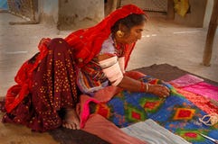 Folk Life In Gujarat-India Stock Photography