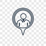 Follower concept vector linear icon isolated on transparent back stock illustration Follower concept vector linear icon isolated on transparent back stock illustration