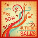 Fond abstrait d'automne Autumn Sales Banner illustration stock Fond abstrait d'automne Autumn Sales Banner illustration stock