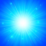 Fond brillant bleu du soleil de vecteur illustration stock Fond brillant bleu du soleil de vecteur illustration stock