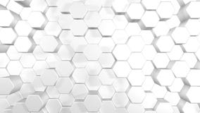 fond d'abrégé sur l'animation 3D des hexagones blancs se levant en haut et en bas illustration libre de droits fond d'abrégé sur l'animation 3D des hexagones blancs se levant en haut et en bas illustration libre de droits