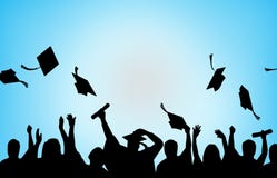 Fond d'étudiants de célébration d'obtention du diplôme illustration libre de droits Fond d'étudiants de célébration d'obtention du diplôme illustration libre de droits