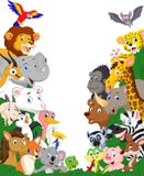 Fond de bande dessinée d'animal sauvage illustration libre de droits Fond de bande dessinée d'animal sauvage illustration libre de droits