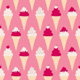 Fond de cornets de crème glacée illustration libre de droits Fond de cornets de crème glacée illustration libre de droits