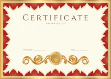 Fond de diplôme/certificat avec la frontière rouge illustration libre de droits Fond de diplôme/certificat avec la frontière rouge illustration libre de droits