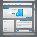 Fond de Gray And Blue On Dark d'éléments de contrôles du Web UI illustration libre de droits Fond de Gray And Blue On Dark d'éléments de contrôles du Web UI illustration libre de droits