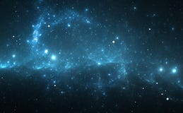 Fond de l'espace avec la nébuleuse et les étoiles bleues Images libres de droits Fond de l'espace avec la nébuleuse et les étoiles bleues Images libres de droits