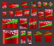 Fond de lumière de Noël avec des calibres d'identité d'entreprise illustration stock Fond de lumière de Noël avec des calibres d'identité d'entreprise illustration stock