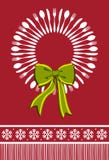 Fond de Noël de guirlande de couverts illustration stock Fond de Noël de guirlande de couverts illustration stock