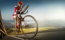 Fond de sport Cycliste de route Photos stock Fond de sport Cycliste de route Photos stock