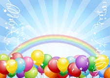 Fond de vacances avec des ballons illustration libre de droits Fond de vacances avec des ballons illustration libre de droits
