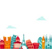 Fond de voyage de l'Europe illustration de vecteur Fond de voyage de l'Europe illustration de vecteur