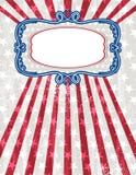 Fond des Etats-Unis avec une étiquette décorative illustration stock Fond des Etats-Unis avec une étiquette décorative illustration stock