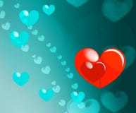 Fond heureux de Saint Valentin vert d'eau illustration stock Fond heureux de Saint Valentin vert d'eau illustration stock