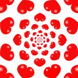 Fond rouge d'infini de coeurs illustration stock Fond rouge d'infini de coeurs illustration stock