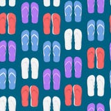 Fond sans couture coloré réaliste de modèle de 3d Flip Flops Beach Slippers Sandals Vecteur illustration de vecteur Fond sans couture coloré réaliste de modèle de 3d Flip Flops Beach Slippers Sandals Vecteur illustration de vecteur