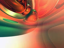 fondo abstracto brillante verde anaranjado 3d stock de ilustración fondo abstracto brillante verde anaranjado 3d stock de ilustración