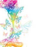 Fondo abstracto colorido con la mariposa ilustración del vector Fondo abstracto colorido con la mariposa ilustración del vector