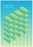 Fondo astratto di pendenza con una forma ondulata Modello geometrico di vettore illustrazione di stock Fondo astratto di pendenza con una forma ondulata Modello geometrico di vettore illustrazione di stock