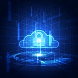 Fondo astratto di tecnologia della nuvola di sicurezza vettore dell'illustrazione Fotografia Stock Fondo astratto di tecnologia della nuvola di sicurezza vettore dell'illustrazione Fotografia Stock