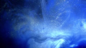 Fondo azul de la partícula que brilla Polvo azul del universo con las estrellas en fondo negro Extracto del movimiento de partícu libre illustration Fondo azul de la partícula que brilla Polvo azul del universo con las estrellas en fondo negro Extracto del movimiento de partícu libre illustration