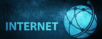 Fondo azul especial de la bandera de Internet (icono de la red global) libre illustration Fondo azul especial de la bandera de Internet (icono de la red global) libre illustration