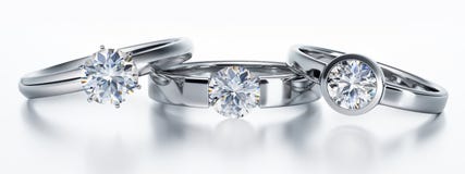 Fondo blanco aislado de tres anillos de diamante stock de ilustración Fondo blanco aislado de tres anillos de diamante stock de ilustración