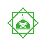 Fondo blanco del icono del vector de la mezquita y del kuran stock de ilustración Fondo blanco del icono del vector de la mezquita y del kuran stock de ilustración