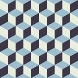 Fondo blu del modello del cubo di colore a quadretti senza cuciture astratto del blocchetto Fotografia Stock Fondo blu del modello del cubo di colore a quadretti senza cuciture astratto del blocchetto Fotografia Stock