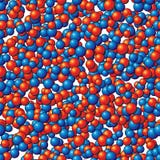 Fondo caotico delle particelle rosse e blu del atome Illustrazione astratta di vettore royalty illustrazione gratis Fondo caotico delle particelle rosse e blu del atome Illustrazione astratta di vettore royalty illustrazione gratis