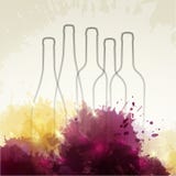 Fondo con i punti variopinti ed il vino Illustrazione di vino BO illustrazione di stock Fondo con i punti variopinti ed il vino Illustrazione di vino BO illustrazione di stock