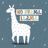 Fondo con la llama y el texto felices E stock de ilustración Fondo con la llama y el texto felices E stock de ilustración