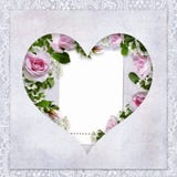 Fondo d'annata di amore con la struttura sotto forma di cuore, di belle rose, della carta per testo o della foto Immagini Stock Libere da Diritti Fondo d'annata di amore con la struttura sotto forma di cuore, di belle rose, della carta per testo o della foto Immagini Stock Libere da Diritti
