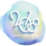 Fondo de la Feliz Año Nuevo con textura del watercolour ilustración del vector Fondo de la Feliz Año Nuevo con textura del watercolour ilustración del vector