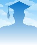 Fondo de la silueta de la graduación Fondo de la silueta de la graduación