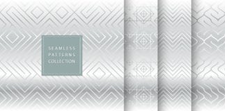 Fondo de plata inconsútil geométrico del modelo Impresión gris simple del gráfico de vector Repitiendo la línea sistema de la tex ilustración del vector Fondo de plata inconsútil geométrico del modelo Impresión gris simple del gráfico de vector Repitiendo la línea sistema de la tex ilustración del vector
