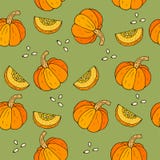 Fondo de WebSeamless Halloween con las calabazas stock de ilustración Fondo de WebSeamless Halloween con las calabazas stock de ilustración