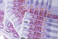 Fondo del dinero - quinientos 500 billetes de banco euro de las cuentas fotos de archivo Fondo del dinero - quinientos 500 billetes de banco euro de las cuentas fotos de archivo