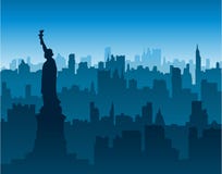 Fondo del horizonte de New York City ilustración del vector Fondo del horizonte de New York City ilustración del vector