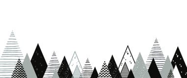 Fondo del paisaje del invierno de la Navidad Vector abstracto stock de ilustración Fondo del paisaje del invierno de la Navidad Vector abstracto stock de ilustración